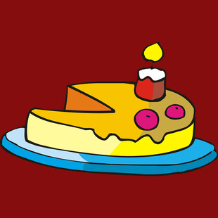卡通美味蛋糕插画