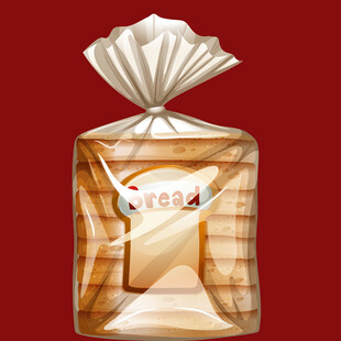 袋装美味面包待品尝