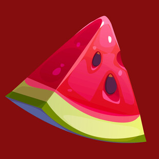 卡通三角西瓜块形象