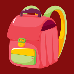 可爱粉色儿童书包