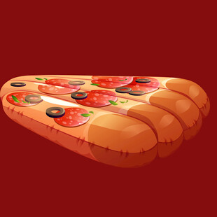 创意充气披萨造型浮排