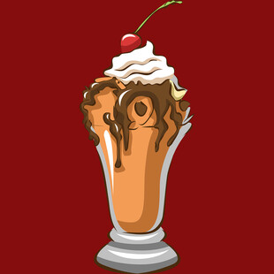 美味巧克力樱桃冰淇淋