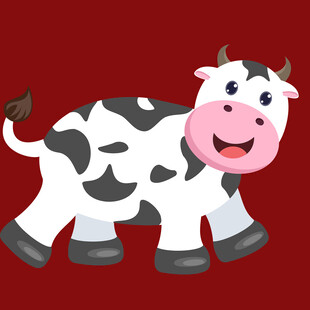 可爱卡通奶牛形象