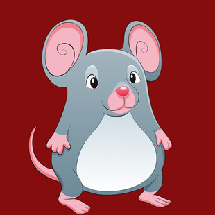 可爱卡通小老鼠形象