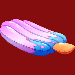 彩色梦幻冰淇淋造型拖鞋