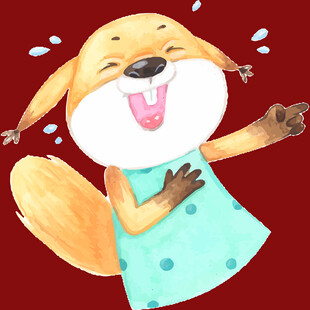 穿裙小狗欢快舞动