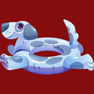 卡通小狗造型游泳浮圈