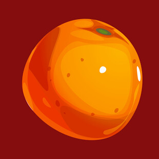 圆润饱满的橙色橘子