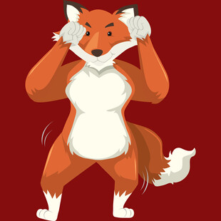 健身的拟人化狐狸形象