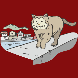 雪地漫步的猫咪