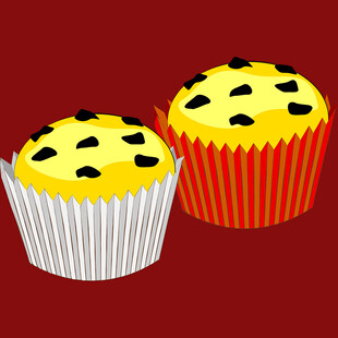 双色美味纸杯蛋糕