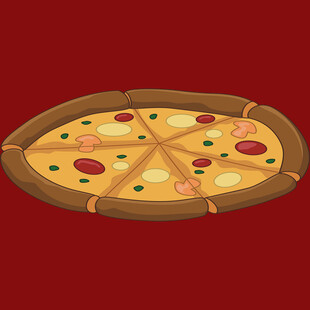 美味披萨插画