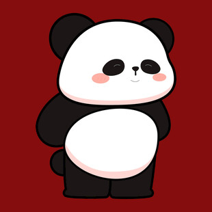 可爱卡通熊猫形象