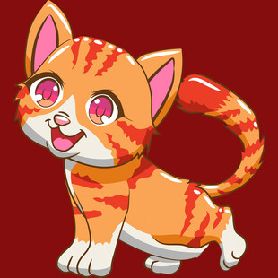 可爱橘猫卡通形象
