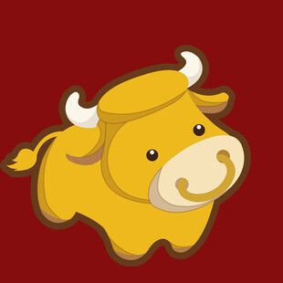 可爱小牛卡通形象