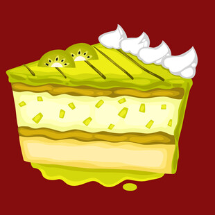 美味分层柠檬蛋糕插画