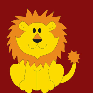 可爱卡通狮子插画