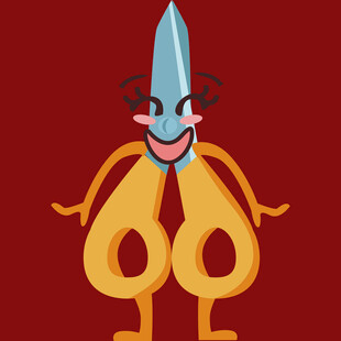 可爱卡通剪刀形象