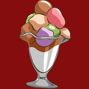 多彩冰淇淋圣代