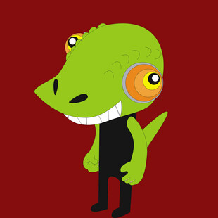 绿色卡通恐龙形象