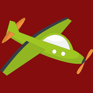 绿色卡通飞机