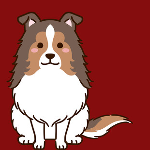 可爱边牧卡通形象