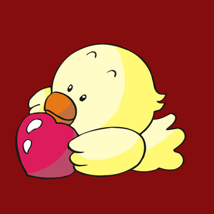小黄鸡抱爱心