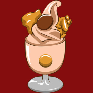 美味巧克力坚果冰淇淋