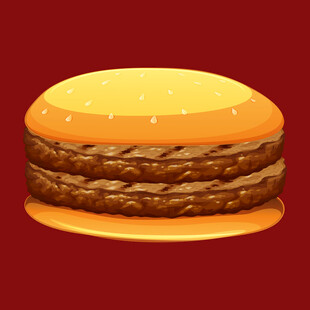 双层美味牛肉汉堡