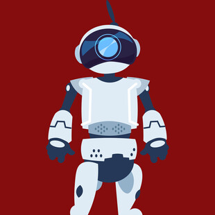 站立的科幻风机器人