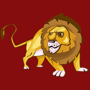 卡通雄狮威风凛凛
