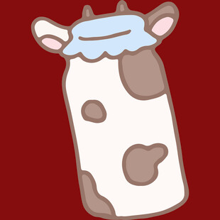 卡通瓶装奶牛形象