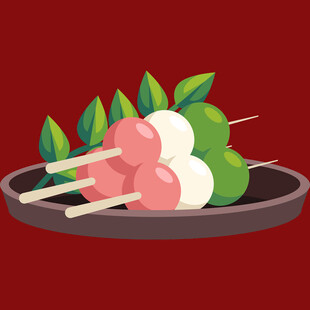 日式团子串美味诱人