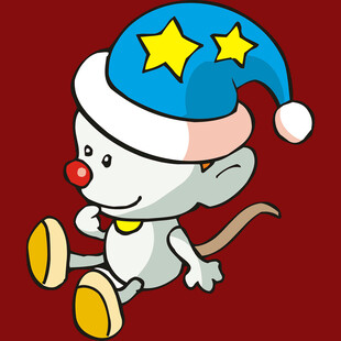 戴帽小老鼠卡通形象