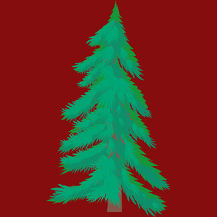 绿色圣诞树图案