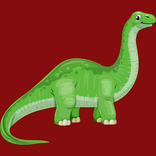 可爱绿色恐龙卡通形象