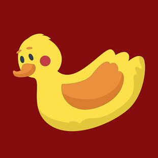 黄色橡皮鸭插画