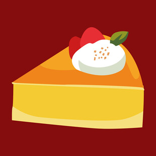 美味芝士蛋糕配奶油水果