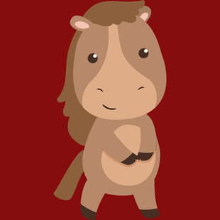 可爱卡通小马形象