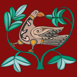 中式花鸟图案装饰画