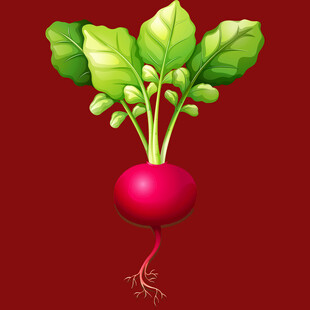 红色萝卜插画