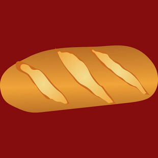 美味长条面包插画