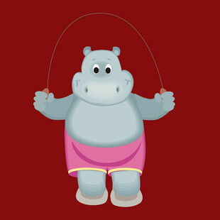 河马跳绳欢乐瞬间