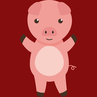 可爱小猪卡通形象