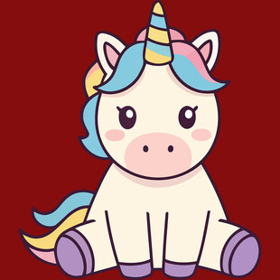 可爱独角兽卡通形象