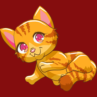 可爱橘猫卡通形象