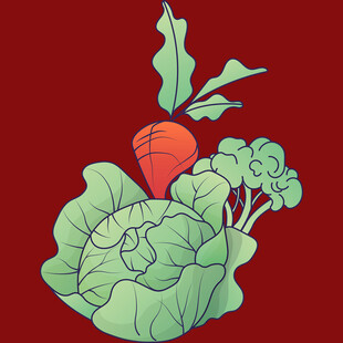 手绘蔬菜组合图