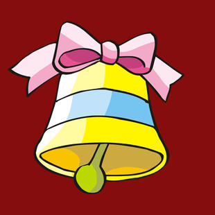 彩色铃铛配粉色蝴蝶结