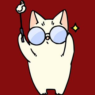 戴墨镜举魔杖的可爱猫咪