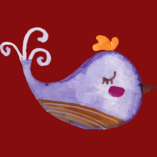 可爱卡通鲸鱼插画